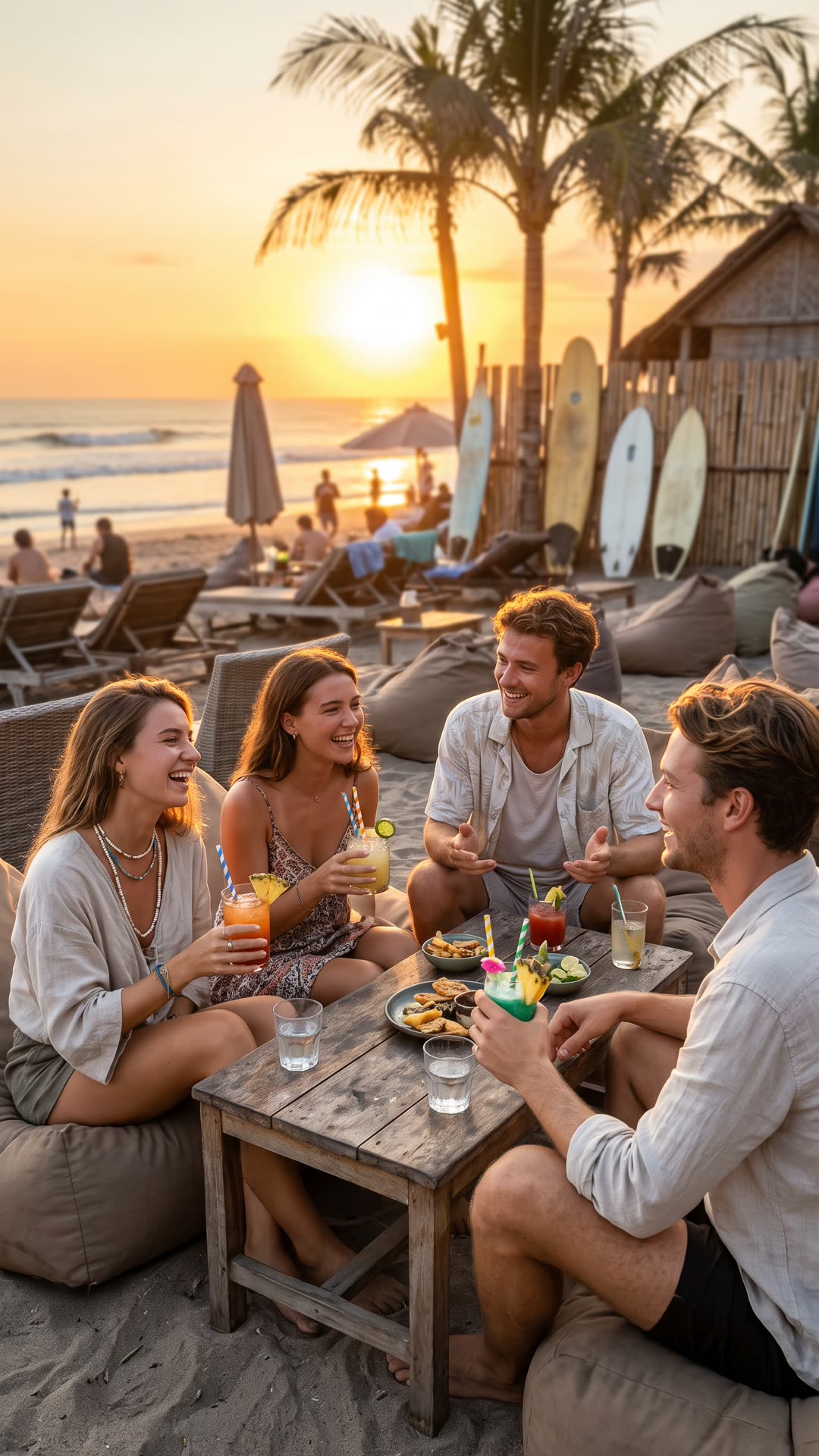 Canggu on Bali at sunset (AI-generated image)