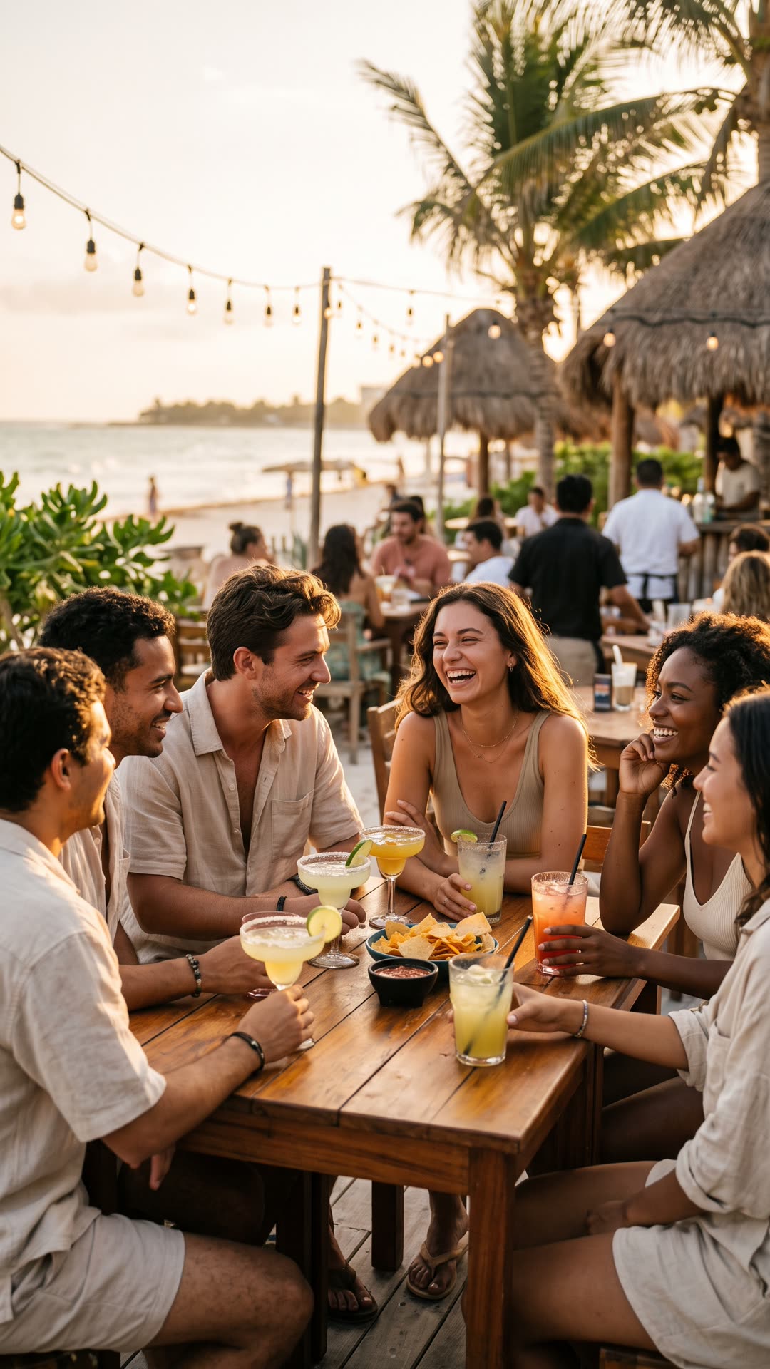 An evening in Playa del Carmen (AI-generated image)