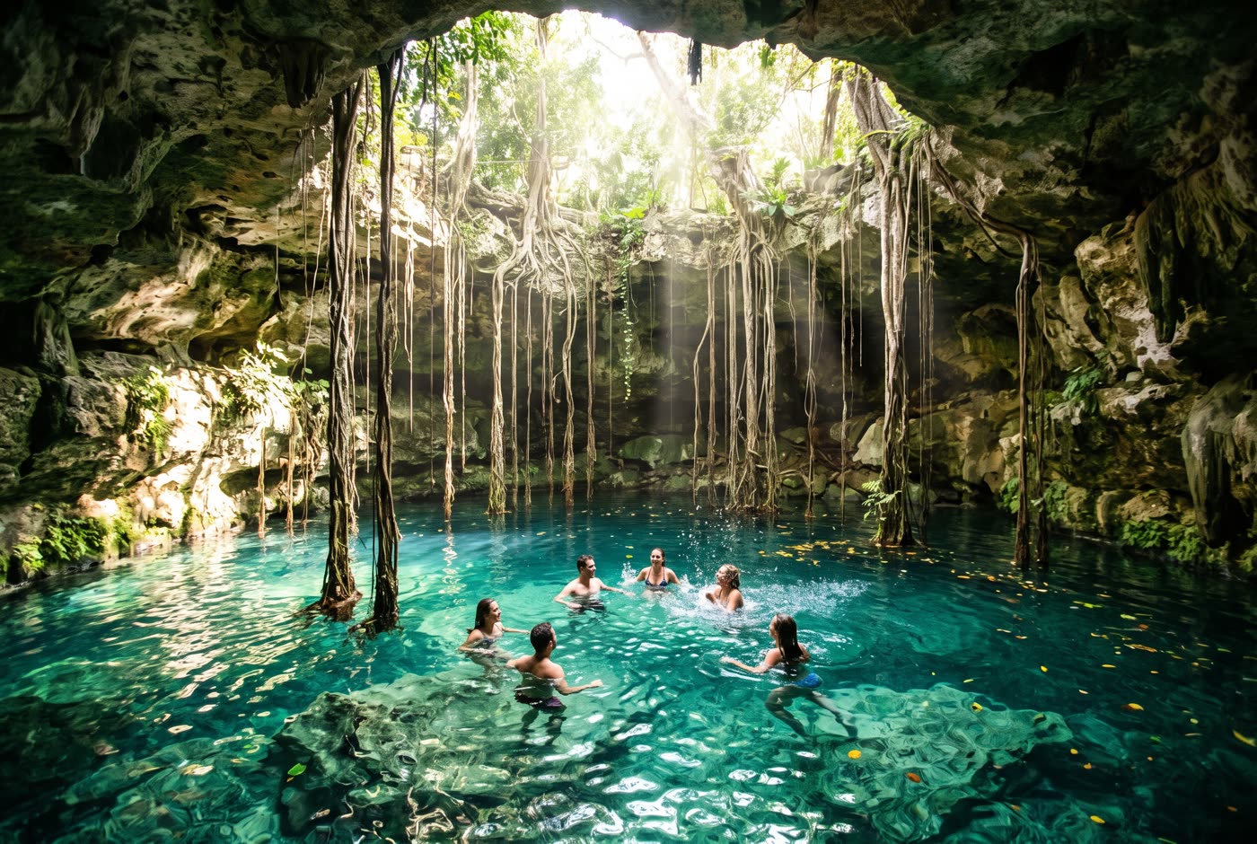 A cenote in the Yucatan (AI-generated image)