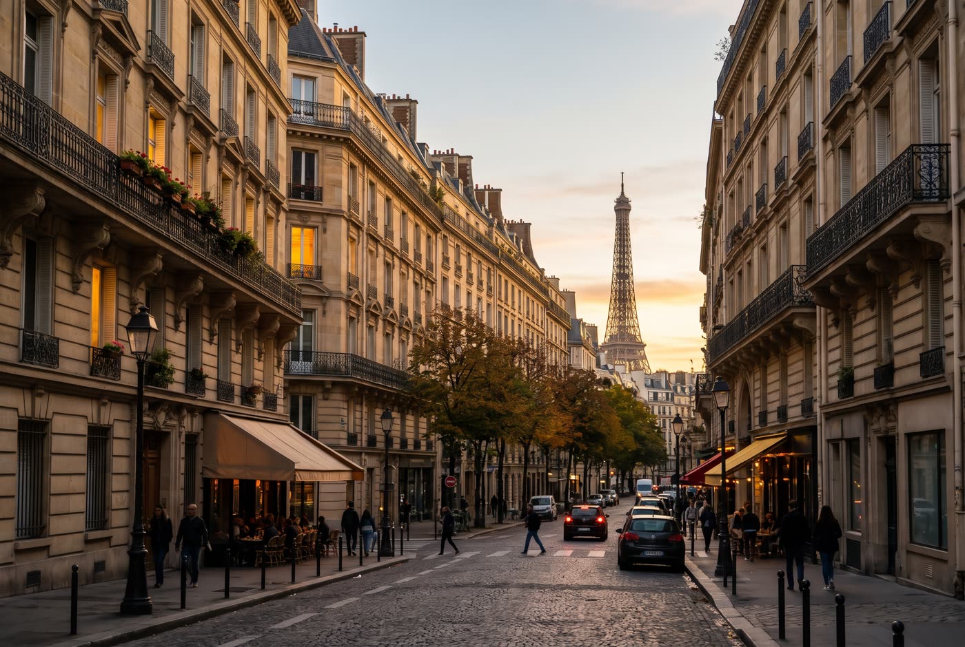 Paris und der Eiffelturm (KI-generiertes Bild)